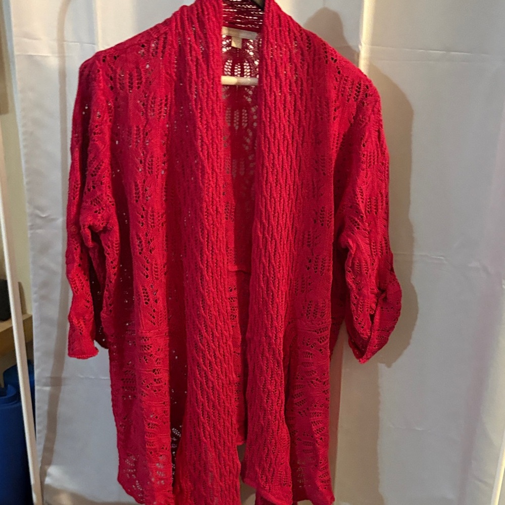 Woman Within Vibrant Knit Cardigan